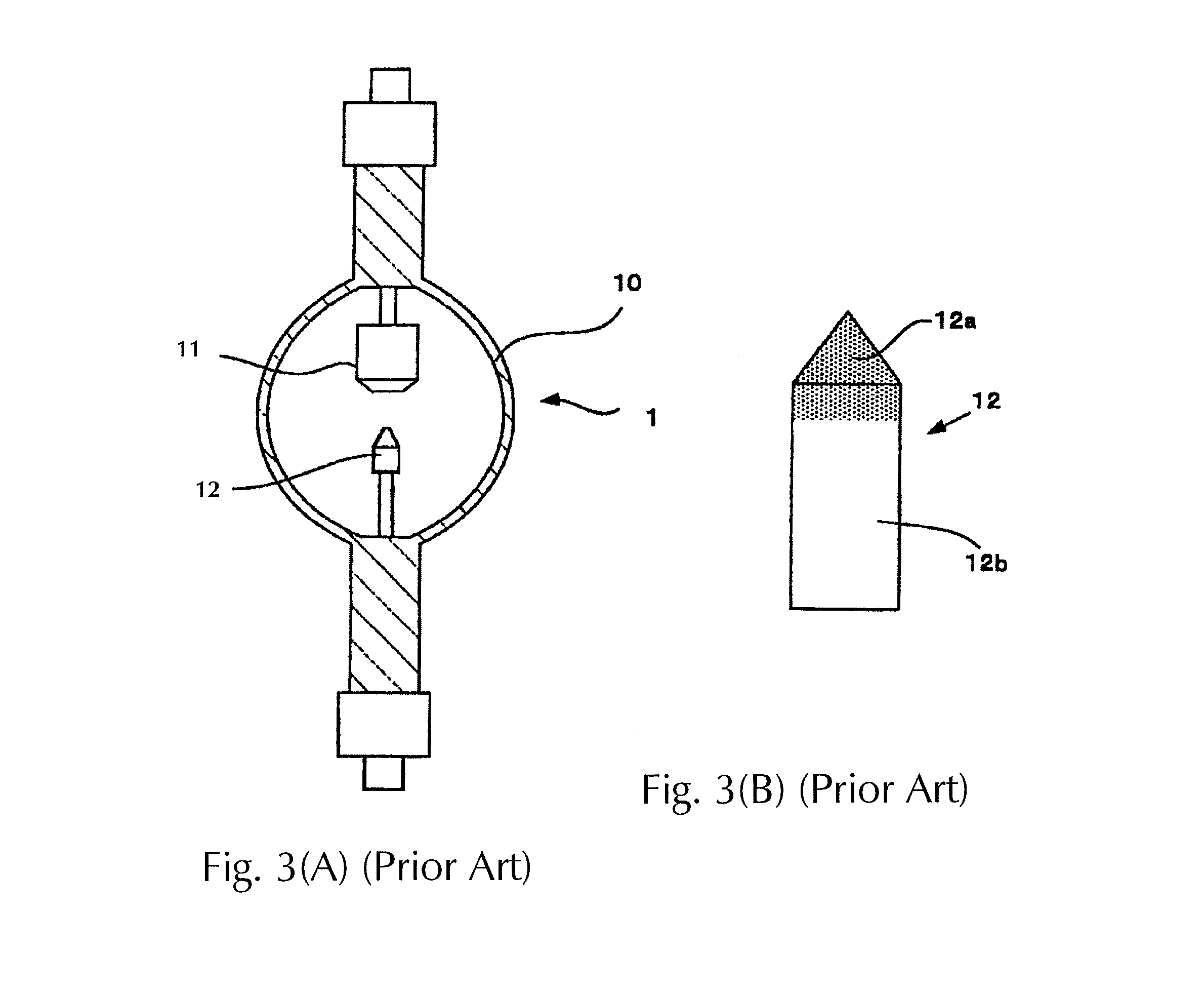 Short arc type discharge lamp