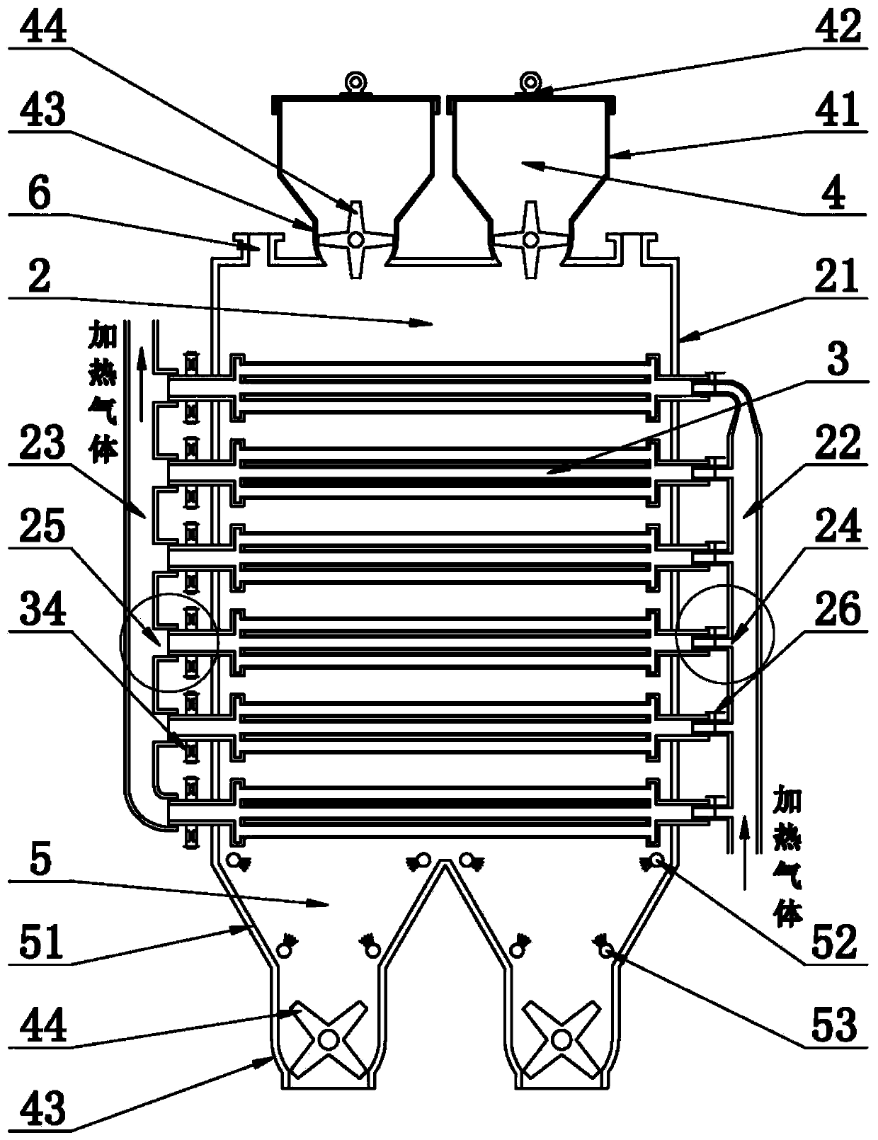 A low-rank coal fast pyrolysis device