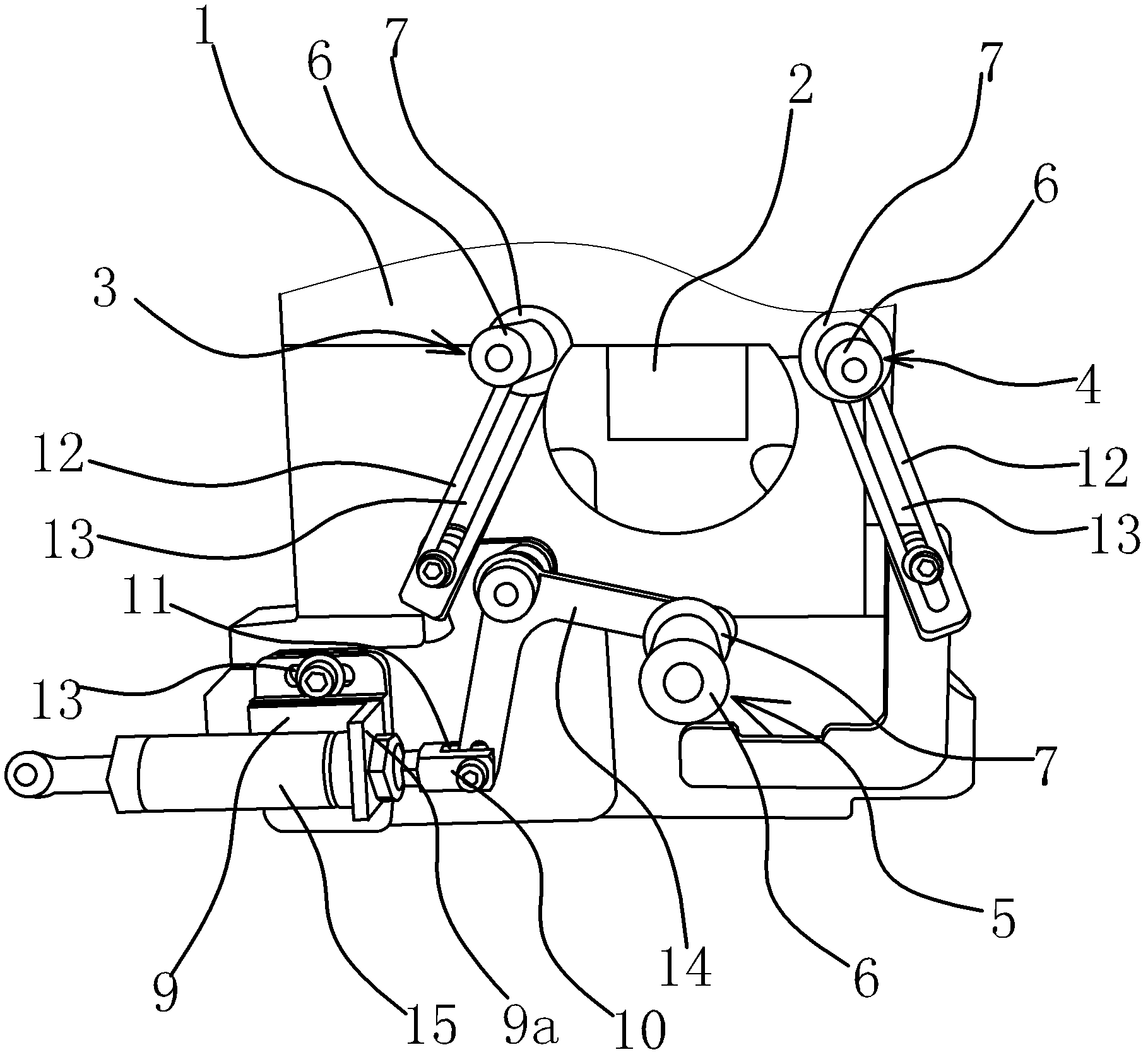 Material supporting device of flat seaming machine