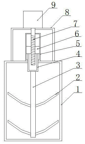 Vertical lifting stirring machine