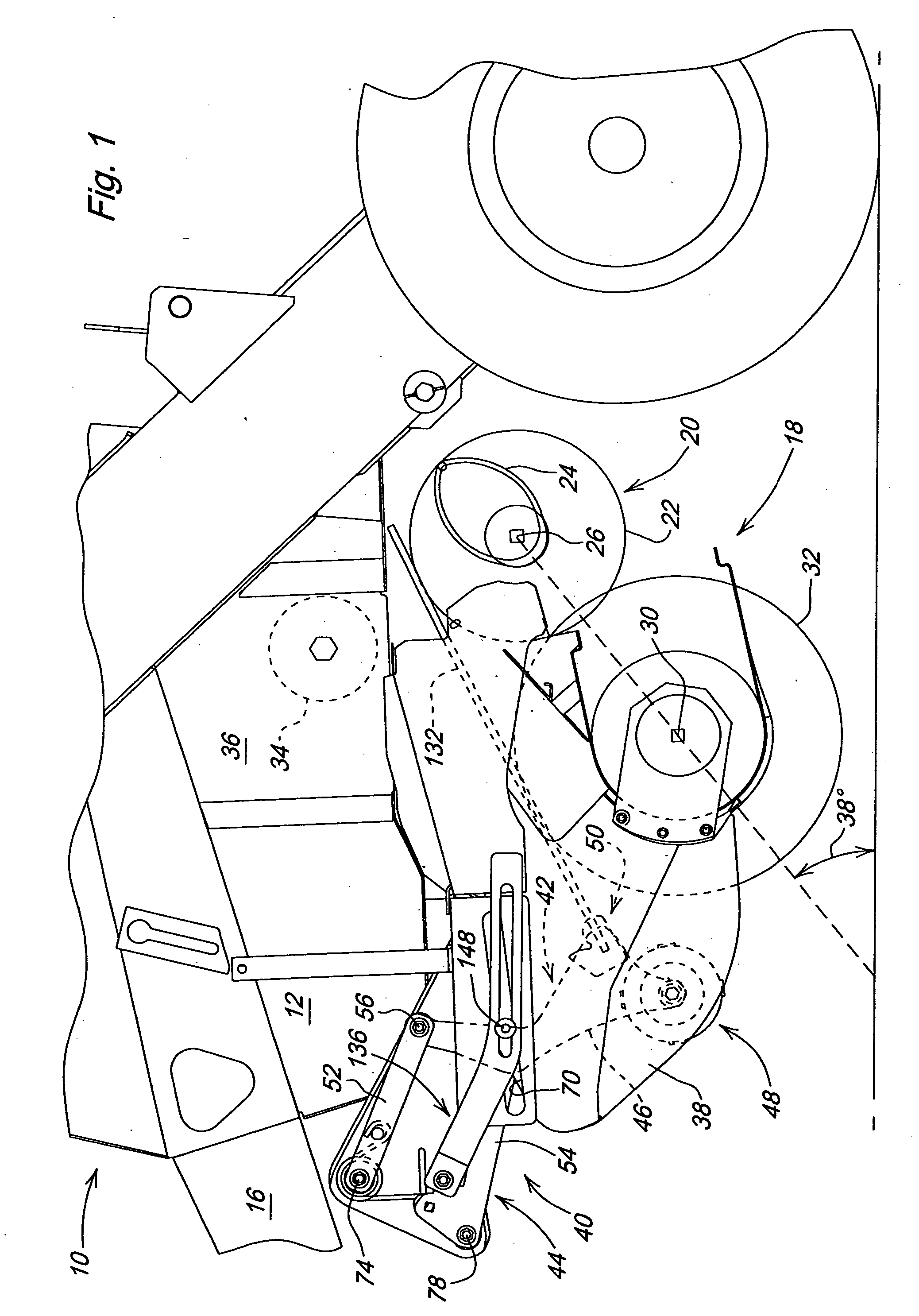 Integrated crop baffle and hold-down assembly used with baler pick-up and suspension for same