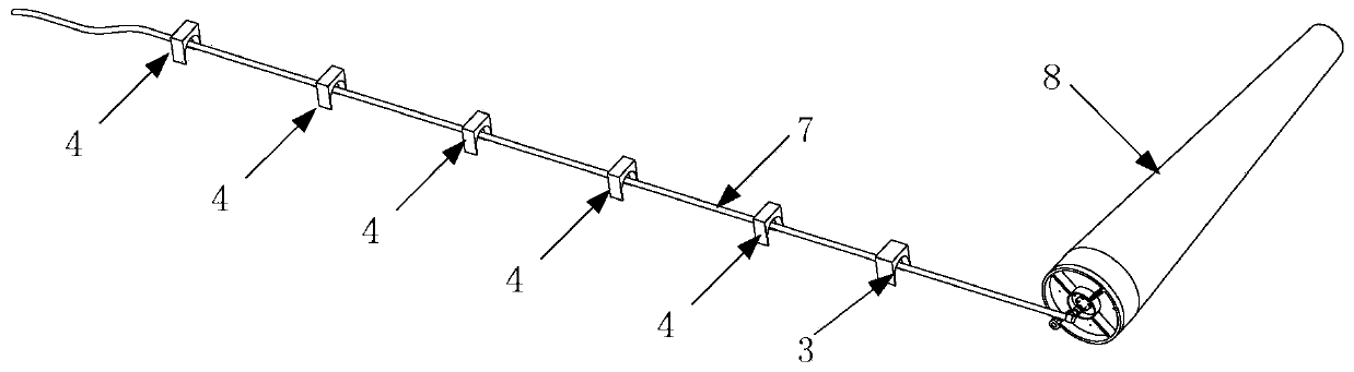 Spaceborne Antenna Deployment Arm Device for Built-in Routing of RF Cables