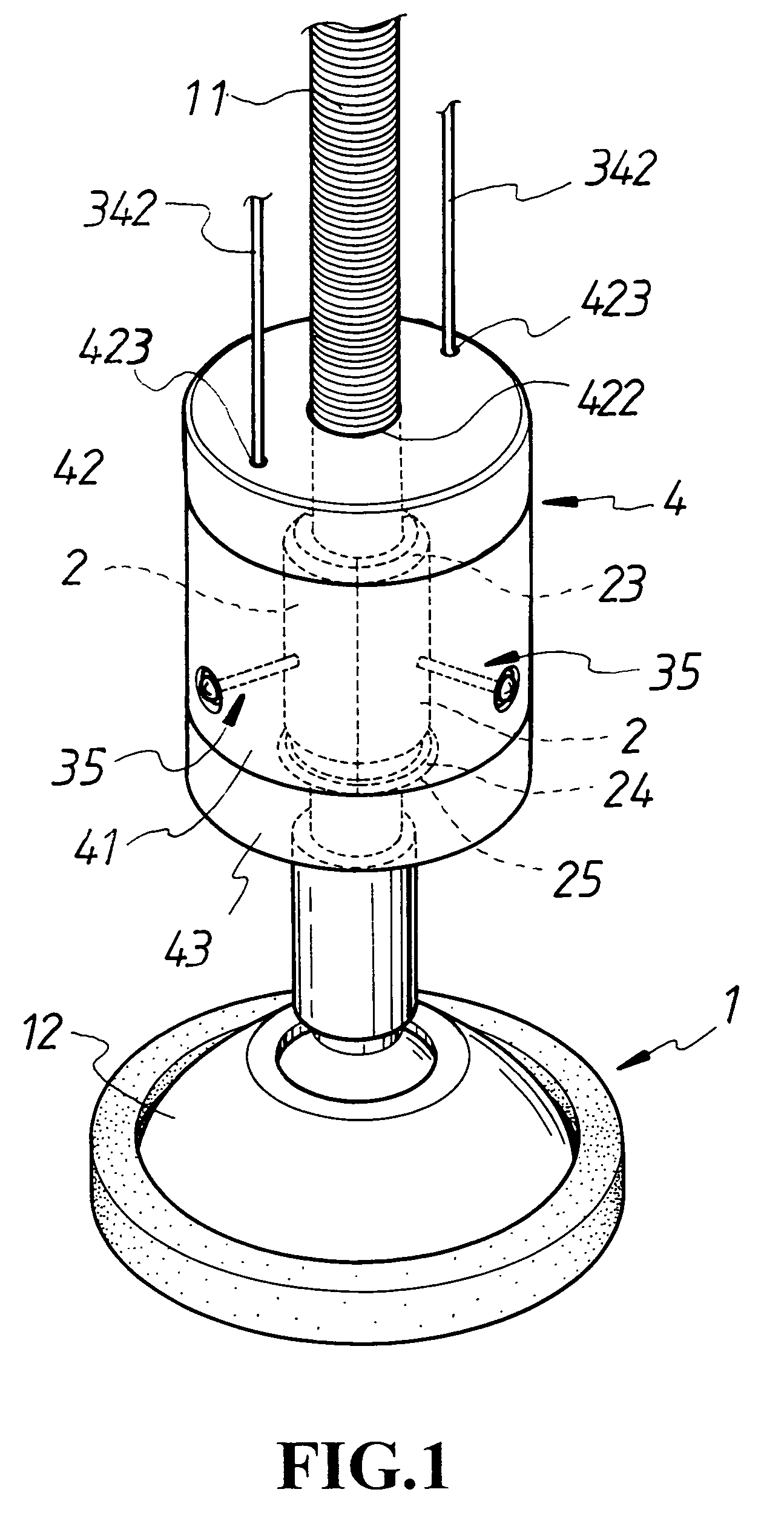 Adjustable support foot