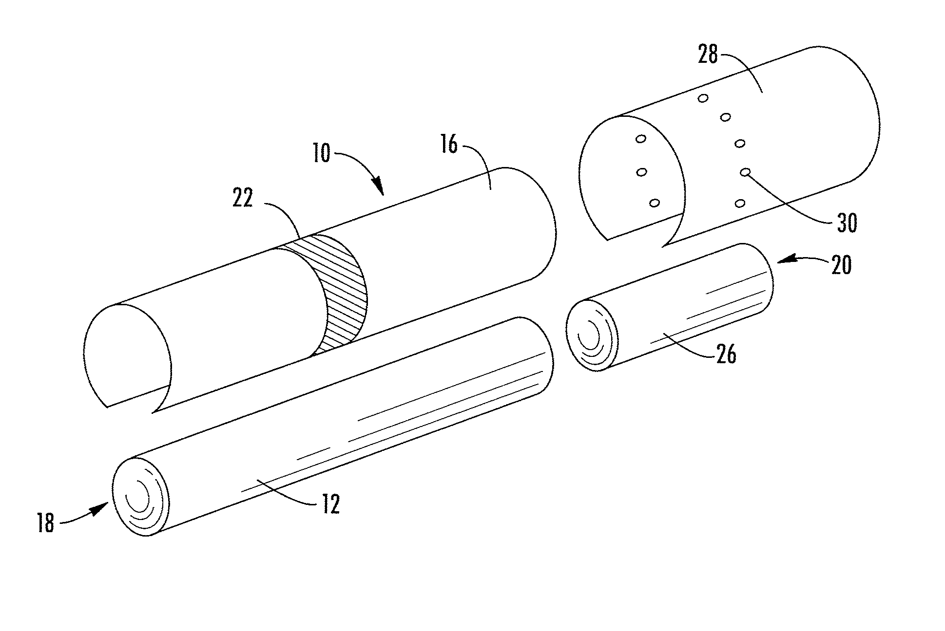 Degradable filter element