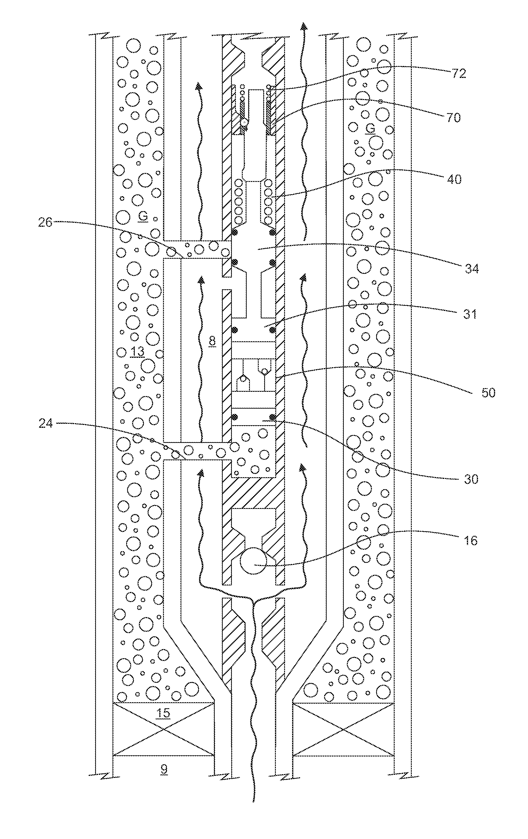 Pressure range delimited valve with close assist