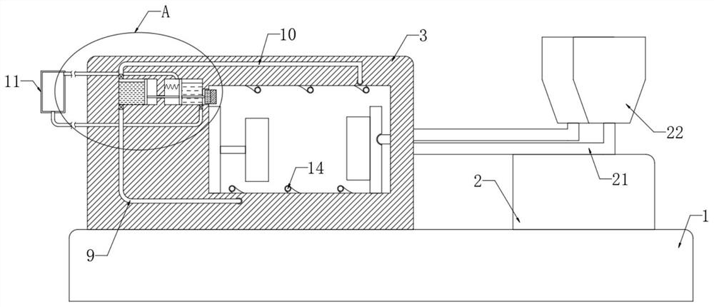 Double-shot molding technology based on self-cooling type injection molding machine