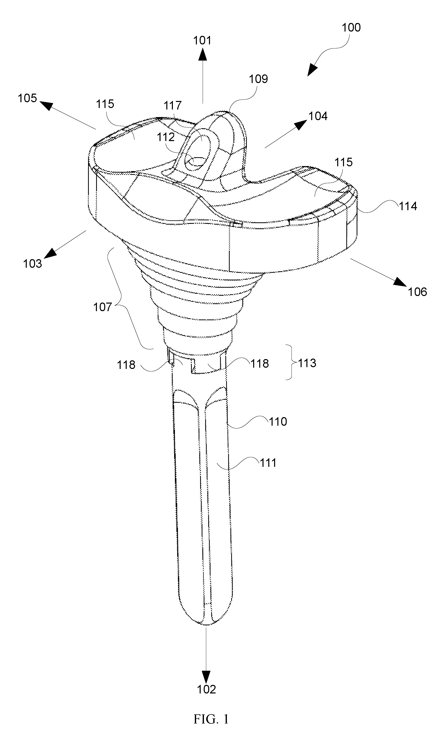 Implant system for knee prosthesis