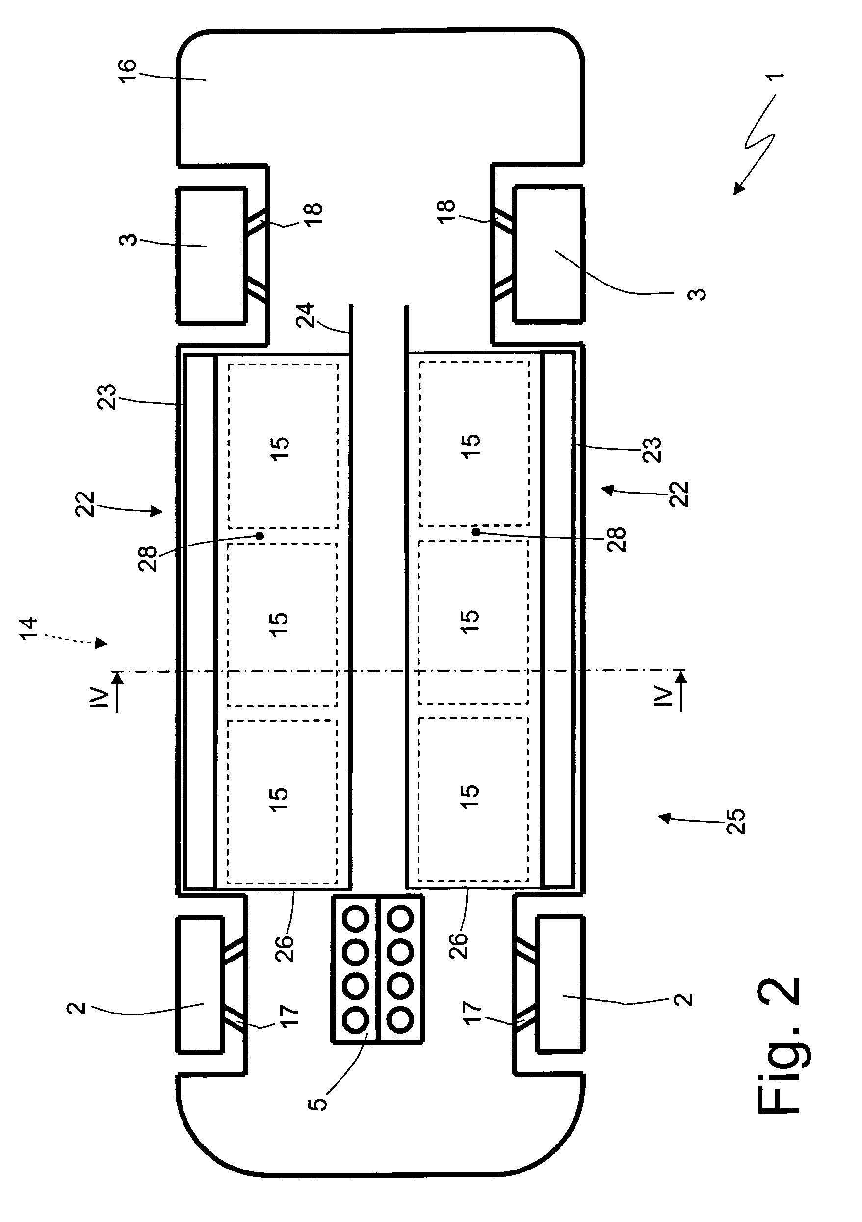 Method of arranging an electric accumulating system close to a platform of a vehicle and hybrid propulsion vehicle