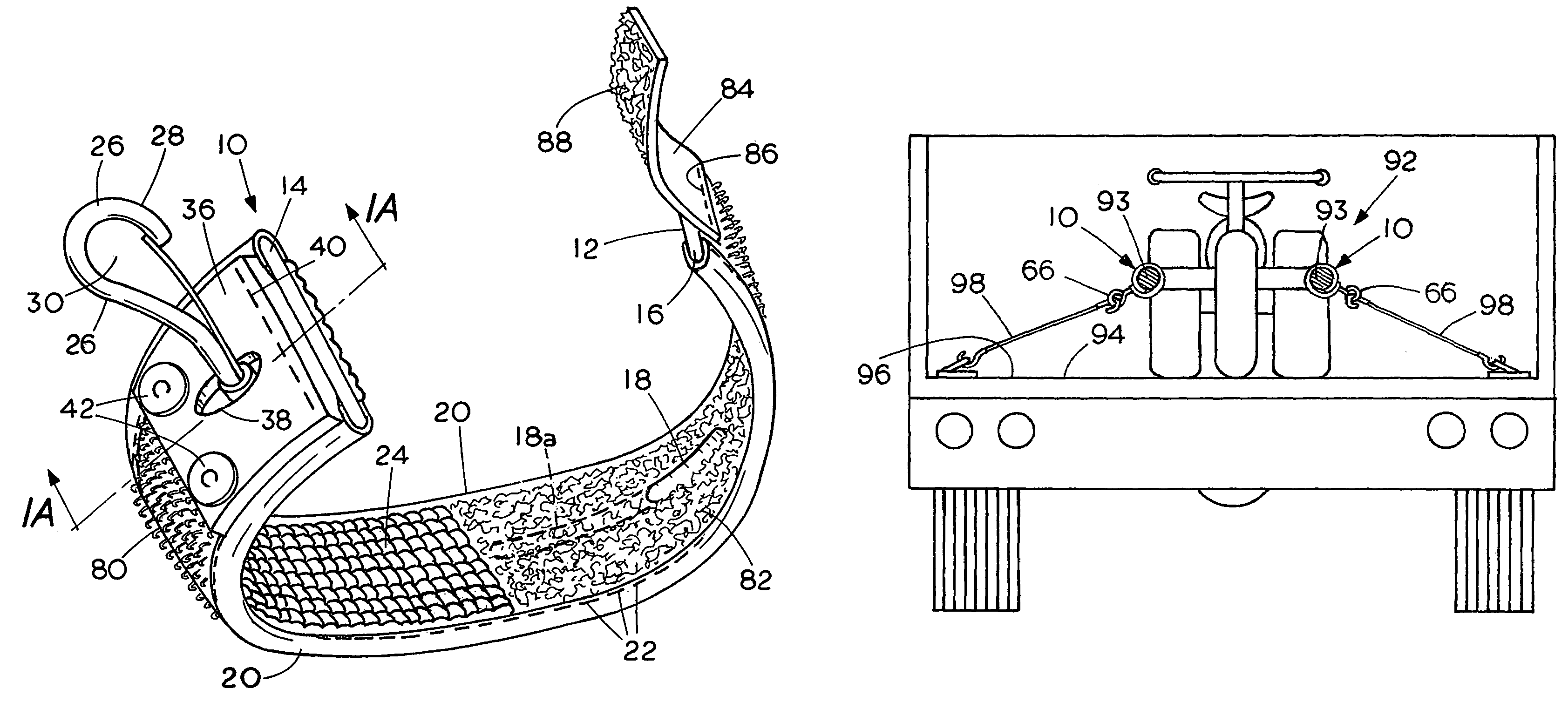 Tie-down wrap device for securing articles for shipment