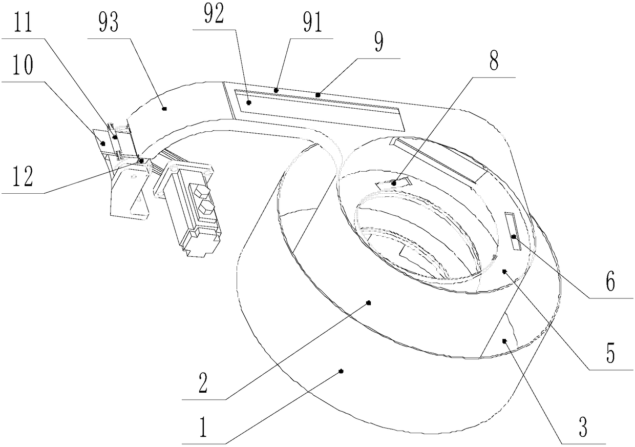 An automatic feeding device for an automatic capping machine for electronic connectors