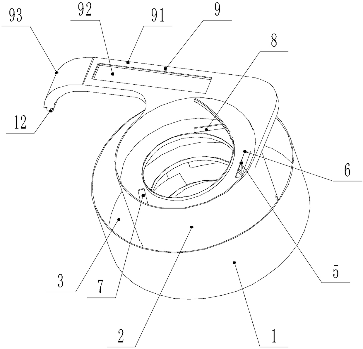 An automatic feeding device for an automatic capping machine for electronic connectors