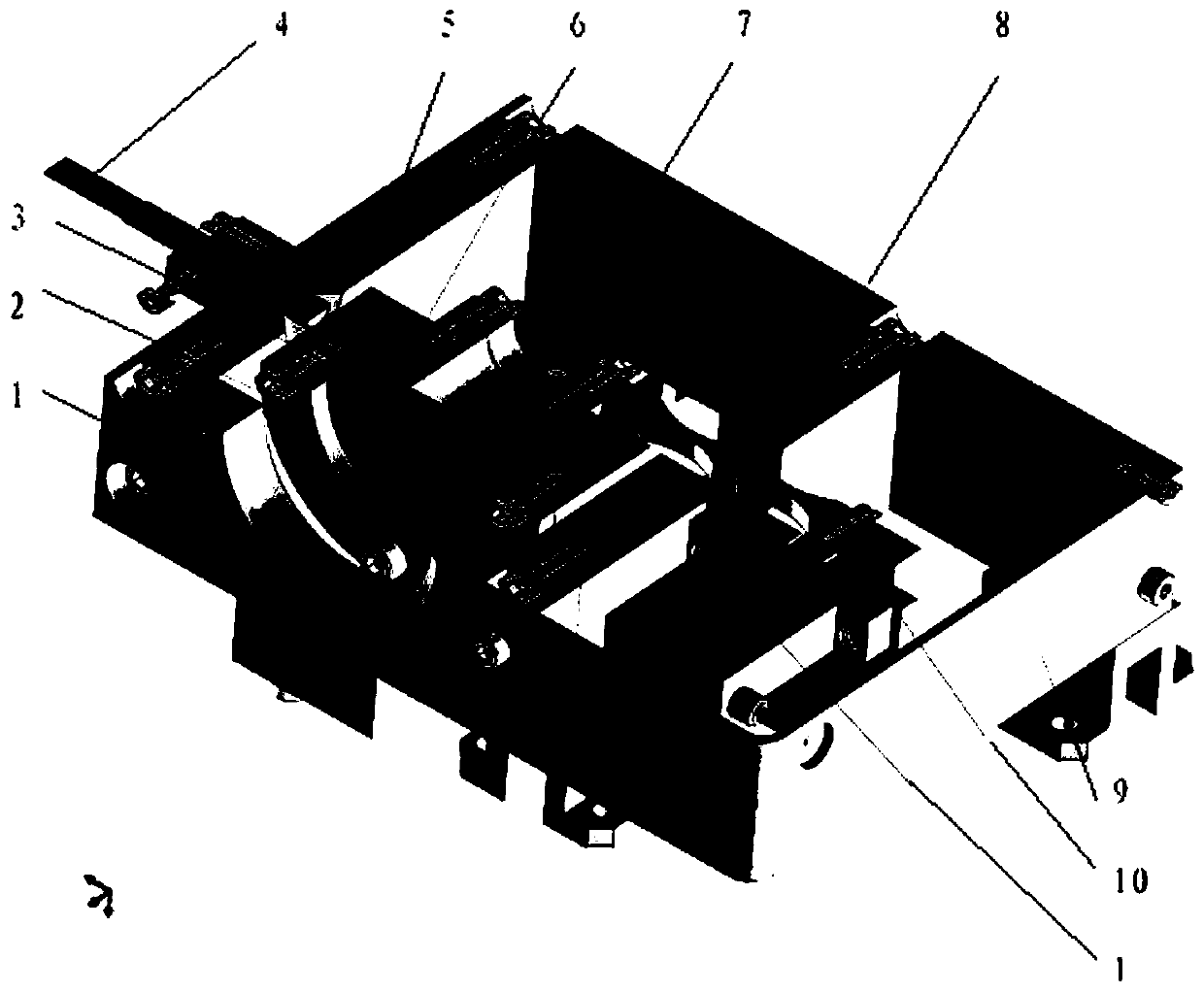 High-precision and high-stability pendulum mirror device suitable for space environment and working method thereof