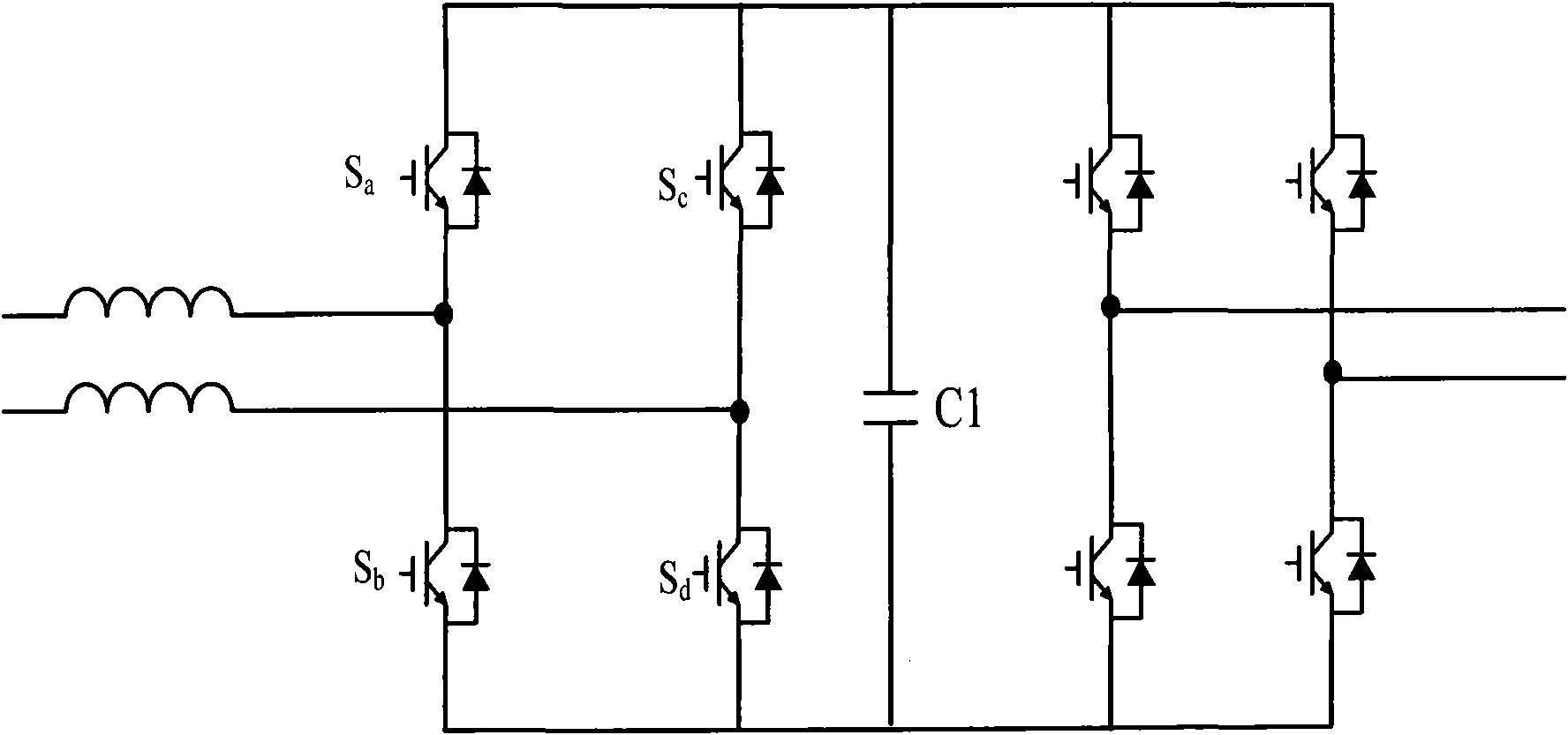 Large capacity cascade multi-phase multi-level power converter without transformer