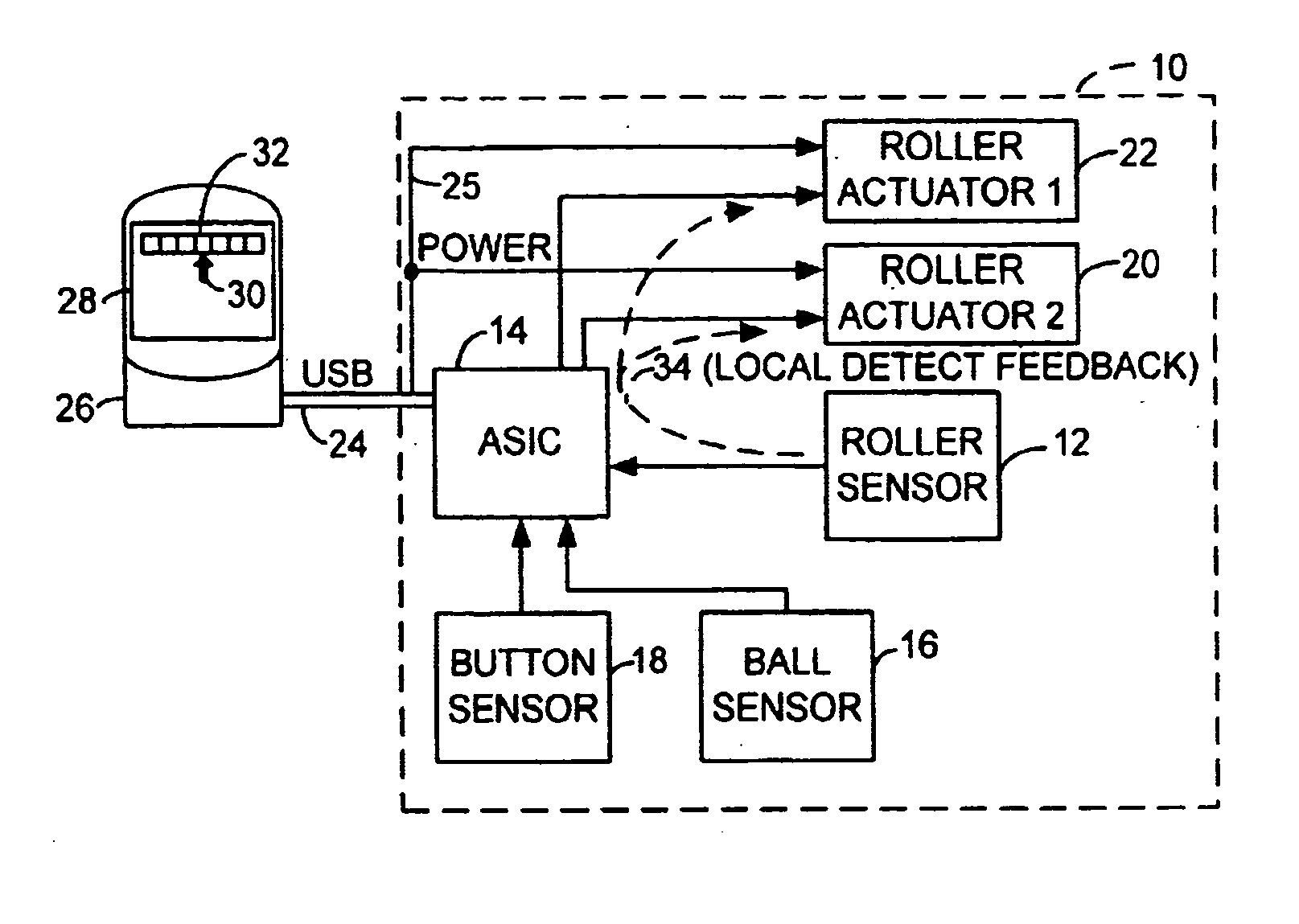 Magnetic ratchet for input device roller