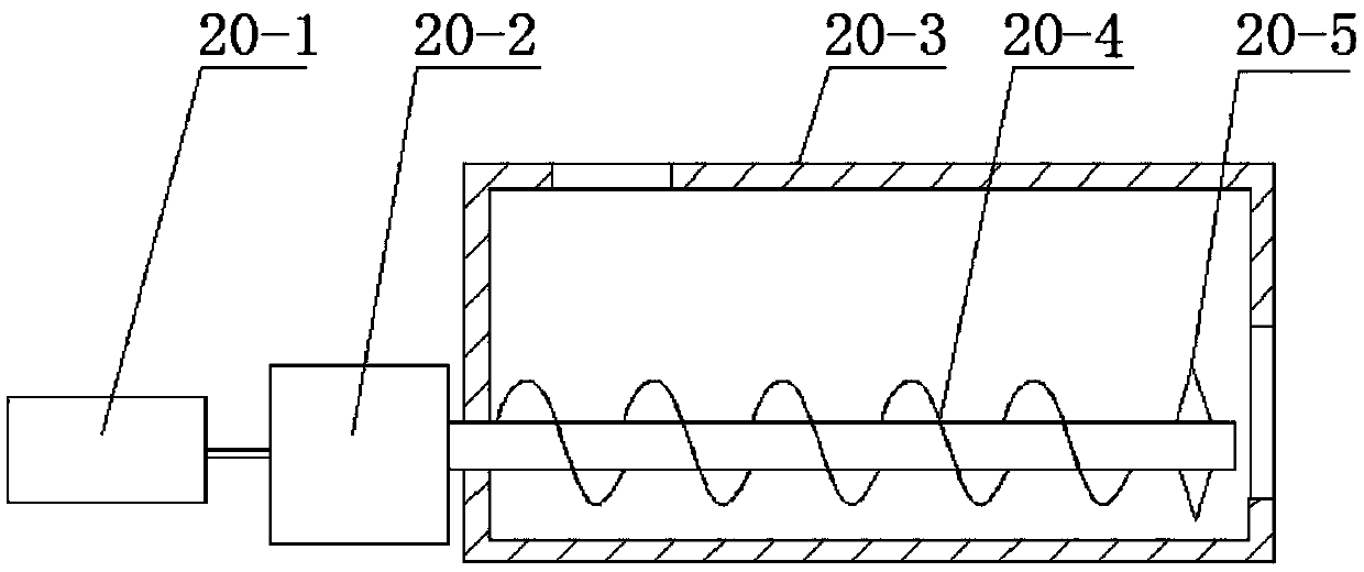 A treatment device for waste mud and cuttings of deep well sulfonated drilling fluid