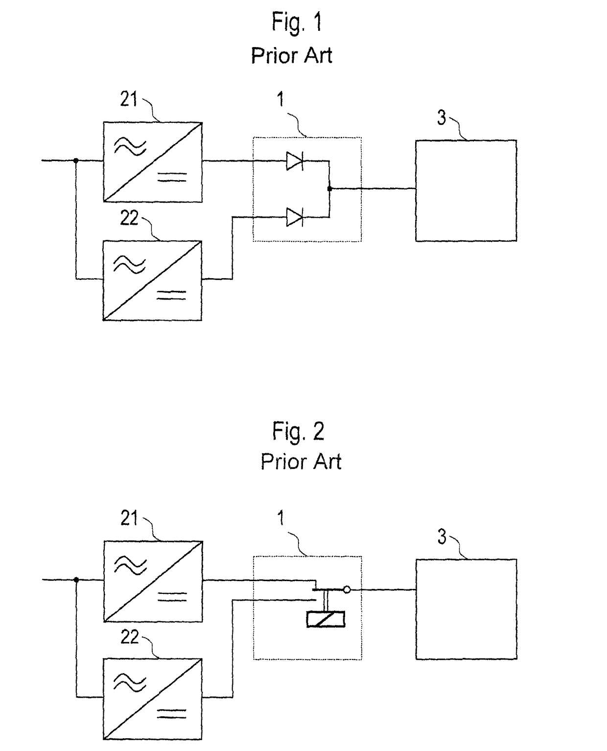 Modularly redundant DC-DC power supply arrangement having outputs that can be connected in parallel