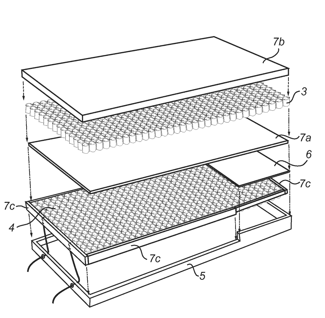 Mattress arrangement, such as a bed, having adjustable firmness