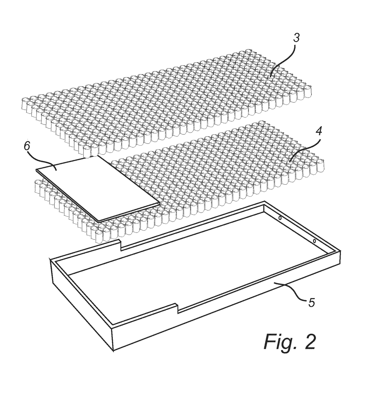 Mattress arrangement, such as a bed, having adjustable firmness