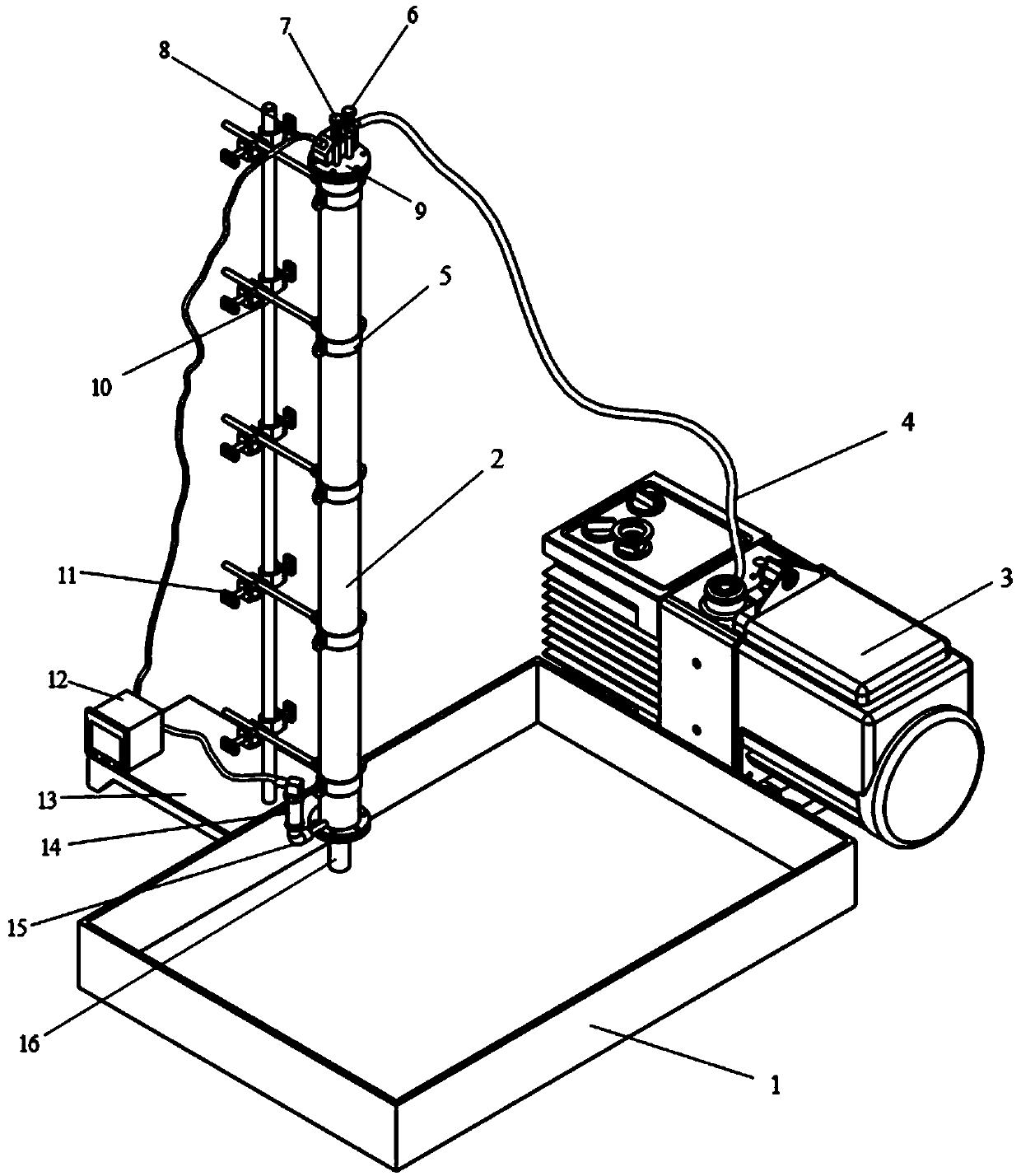 Porous metal support permeability testing device and surface cleaning device as well as porous metal support permeability testing method and surface cleaning method