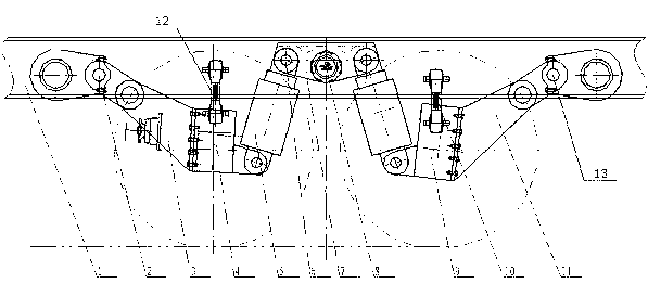 Rear suspension system of mining dump vehicle