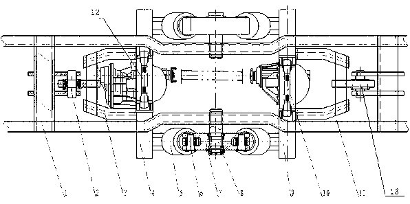 Rear suspension system of mining dump vehicle