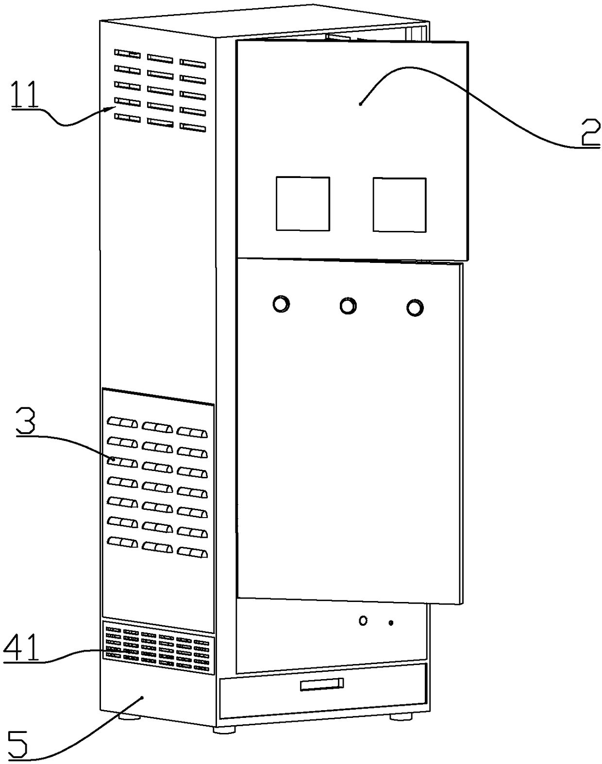 A constant temperature and humidity distribution cabinet