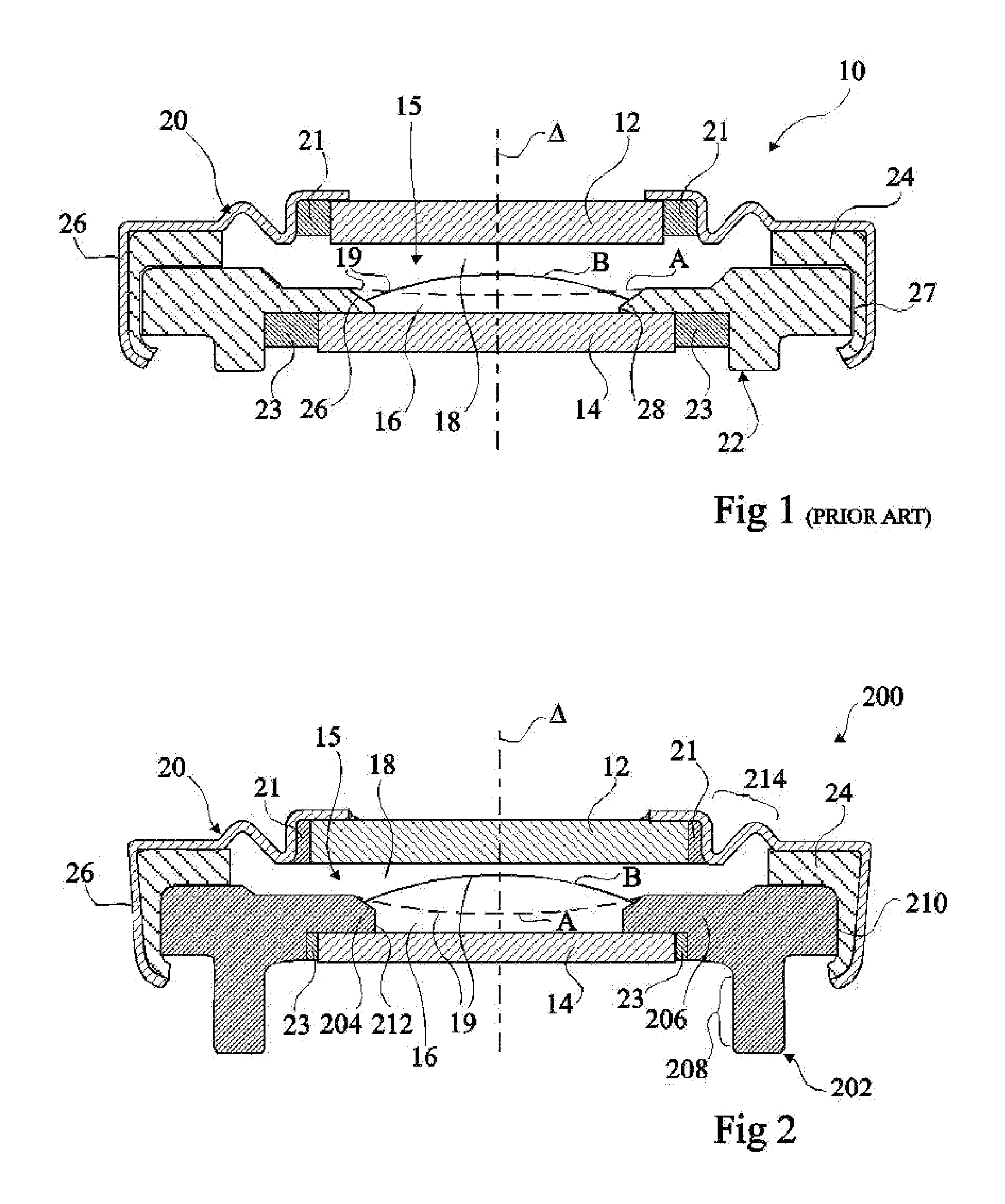 Electrowetting device with polymer electrode