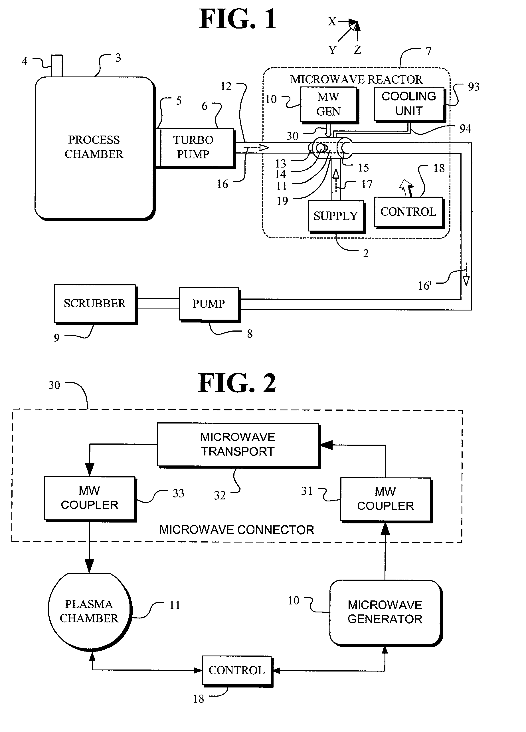 Microwave gas decomposition reactor