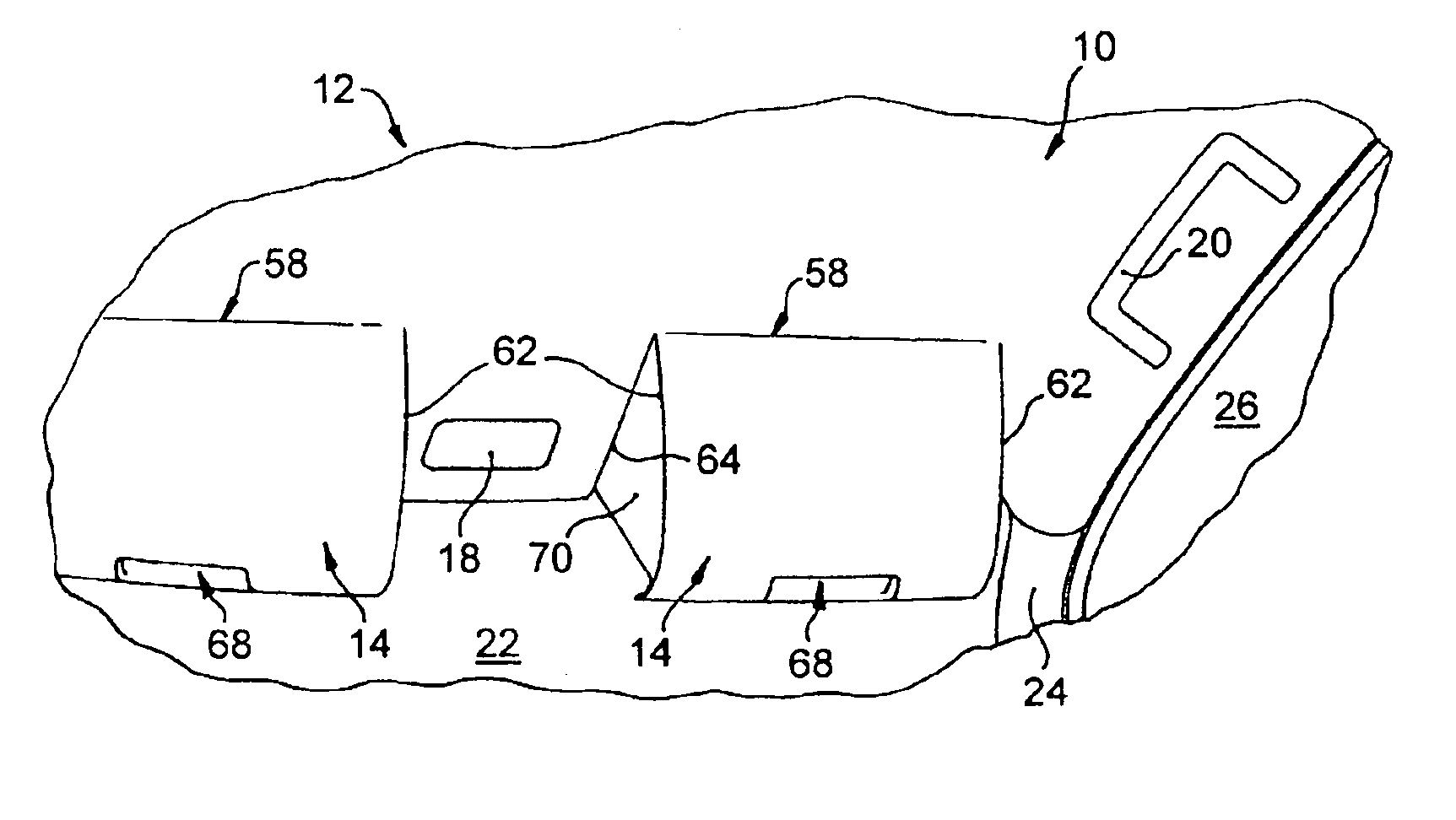 Inner shell for vehicle bodies