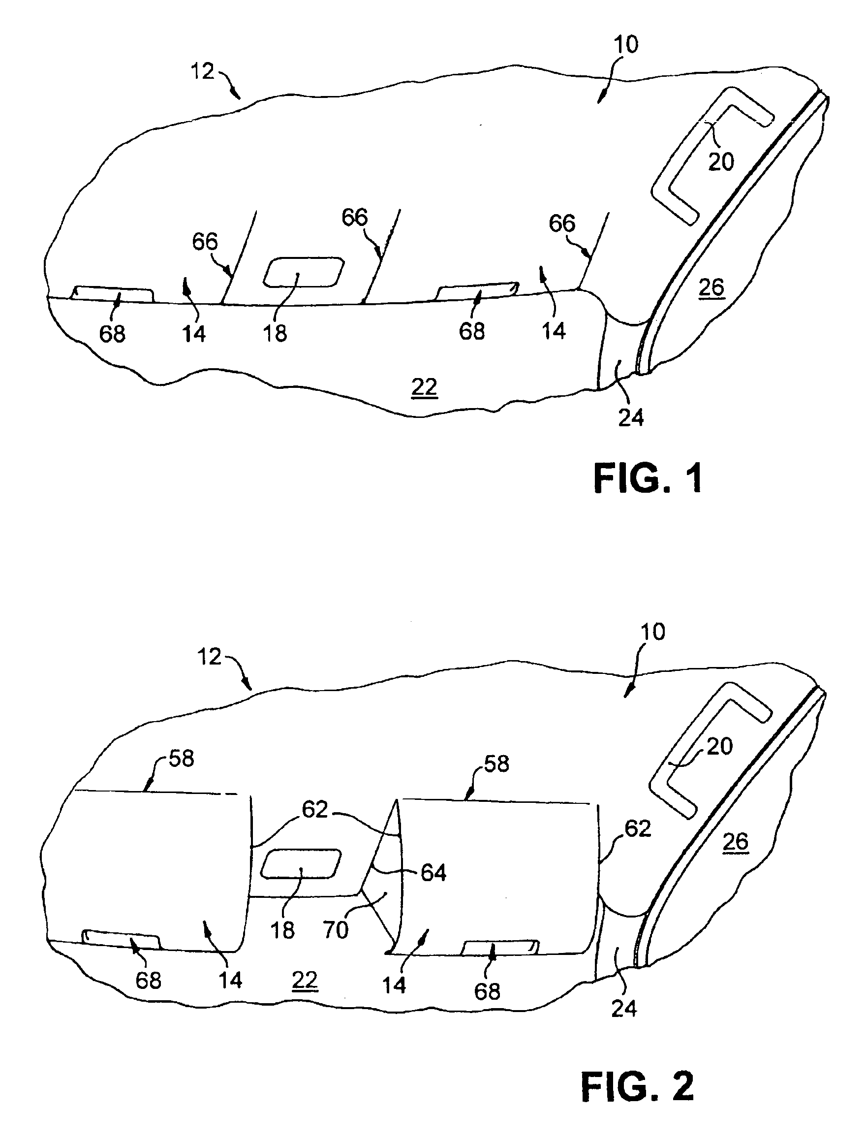 Inner shell for vehicle bodies