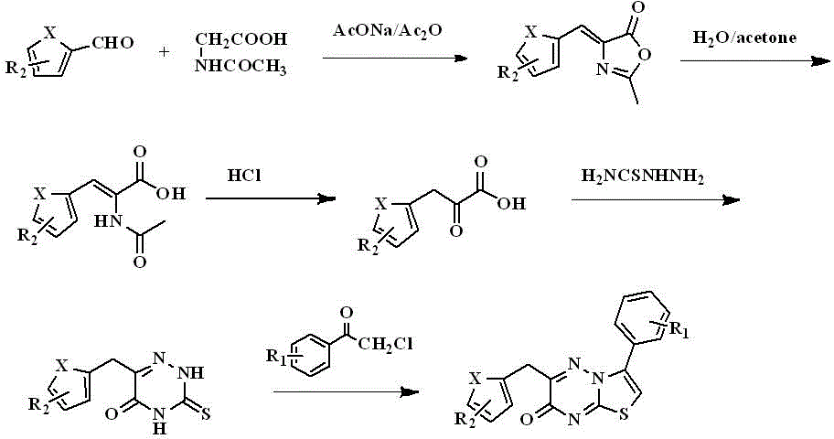 3-aryl-7h-thiazol[3,2-b]-1,2,4-triazinyl-7-one derivatives and application thereof