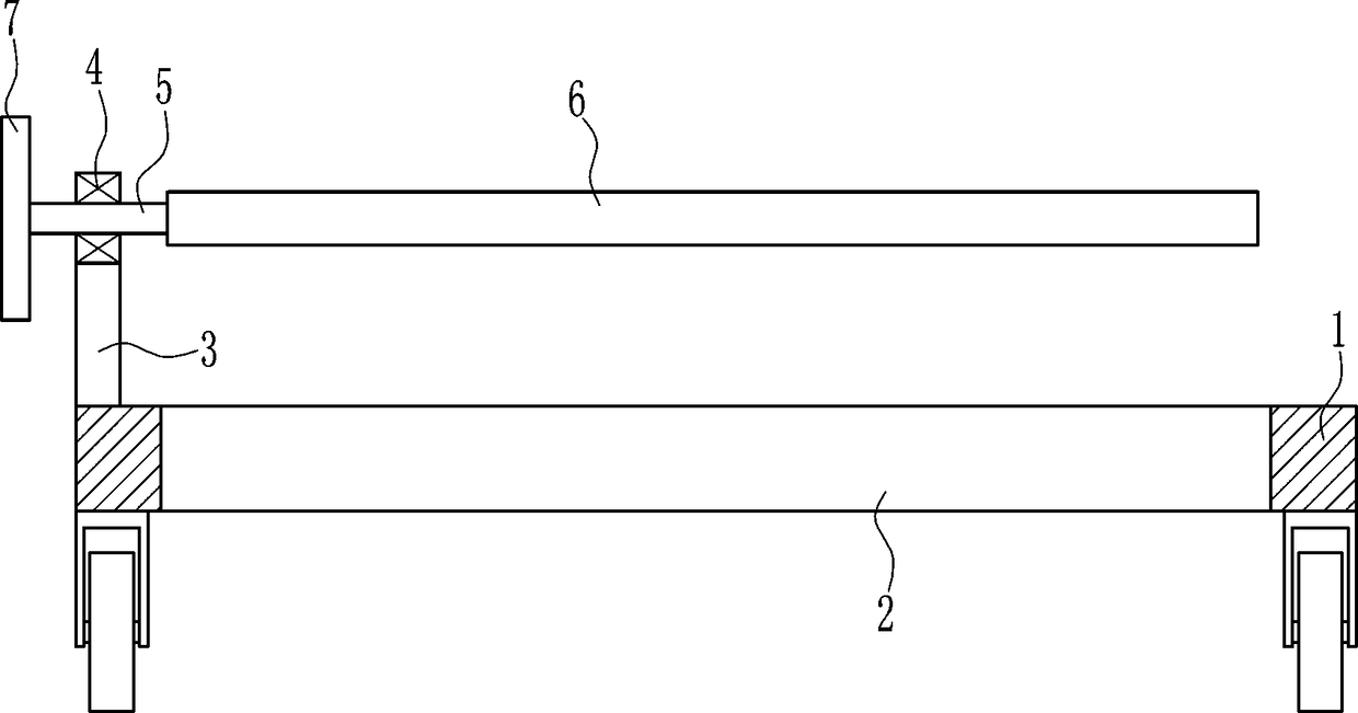 Protective film laying device for building construction tile protection