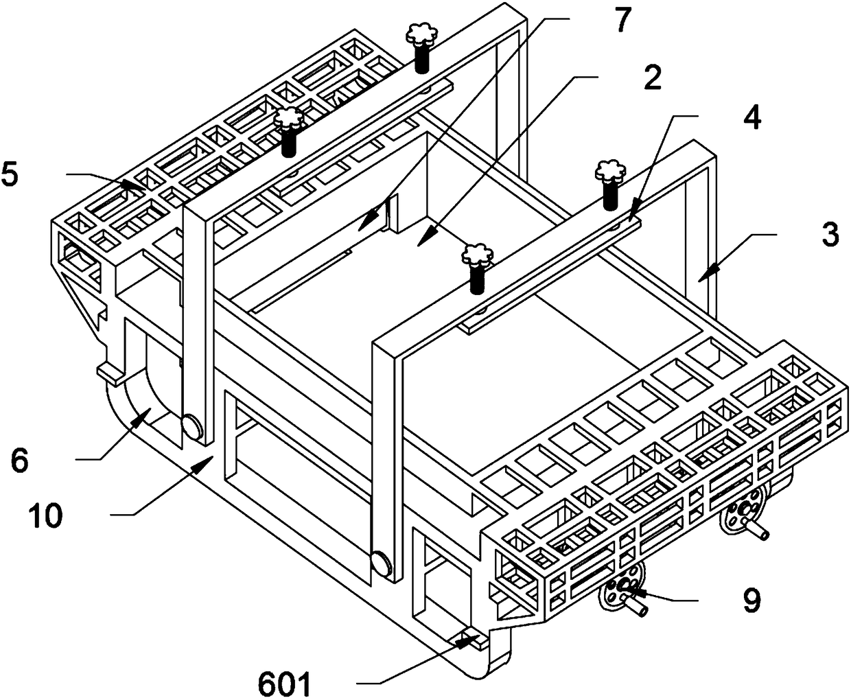 Engine cylinder body transfer frame