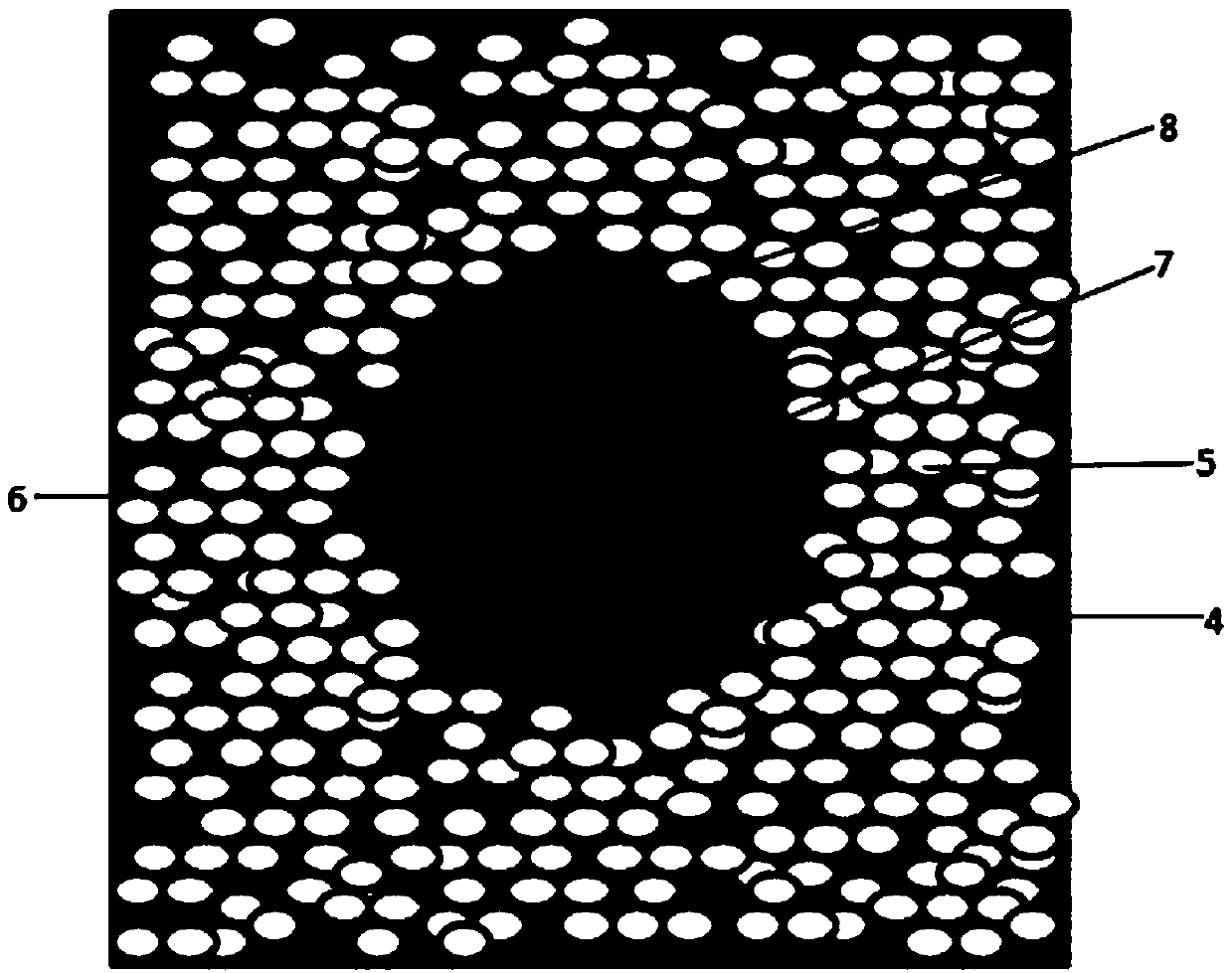 Layered covering method for soil on surface of tree holes