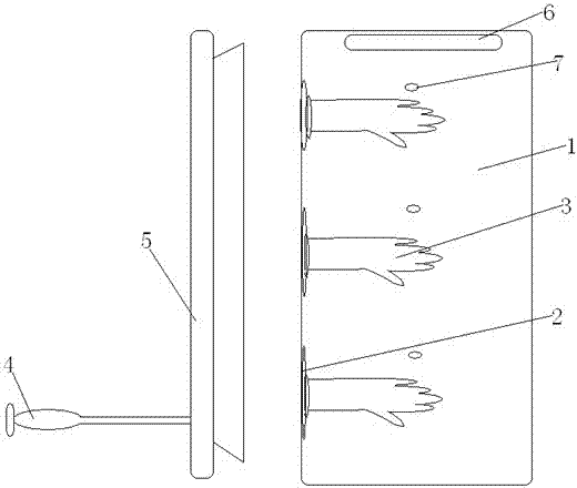 Medical glove wearing disinfecting equipment