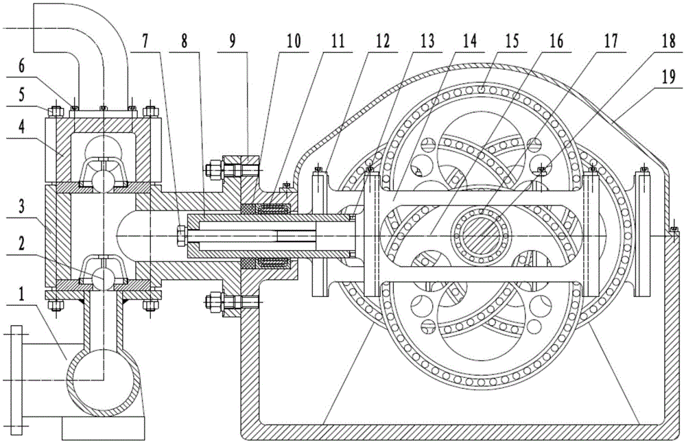 Reciprocating four-cylinder mud pump