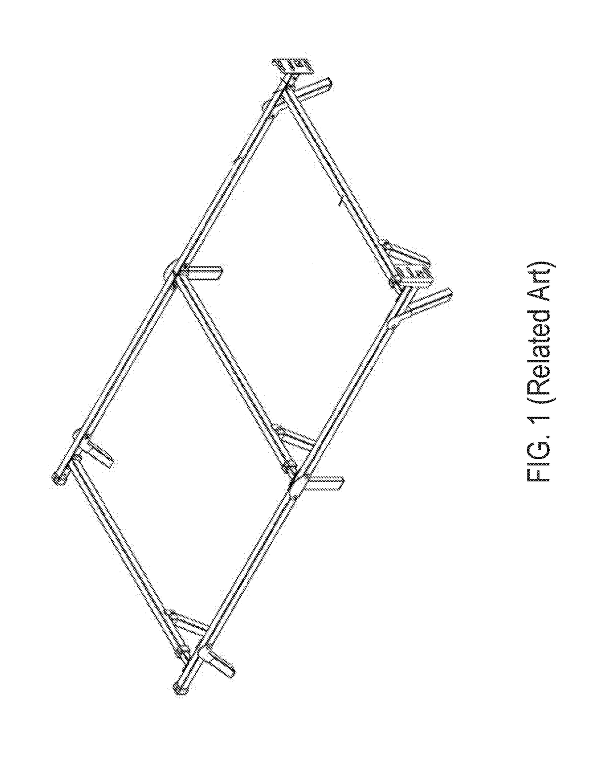 Foldable bed frame with asymmetrically arranged supporting legs