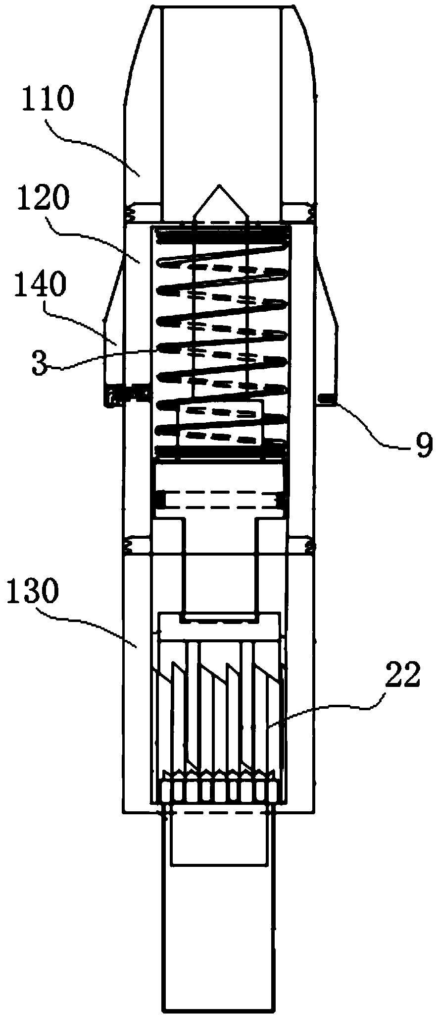 Pressing type low-temperature baking smoking set