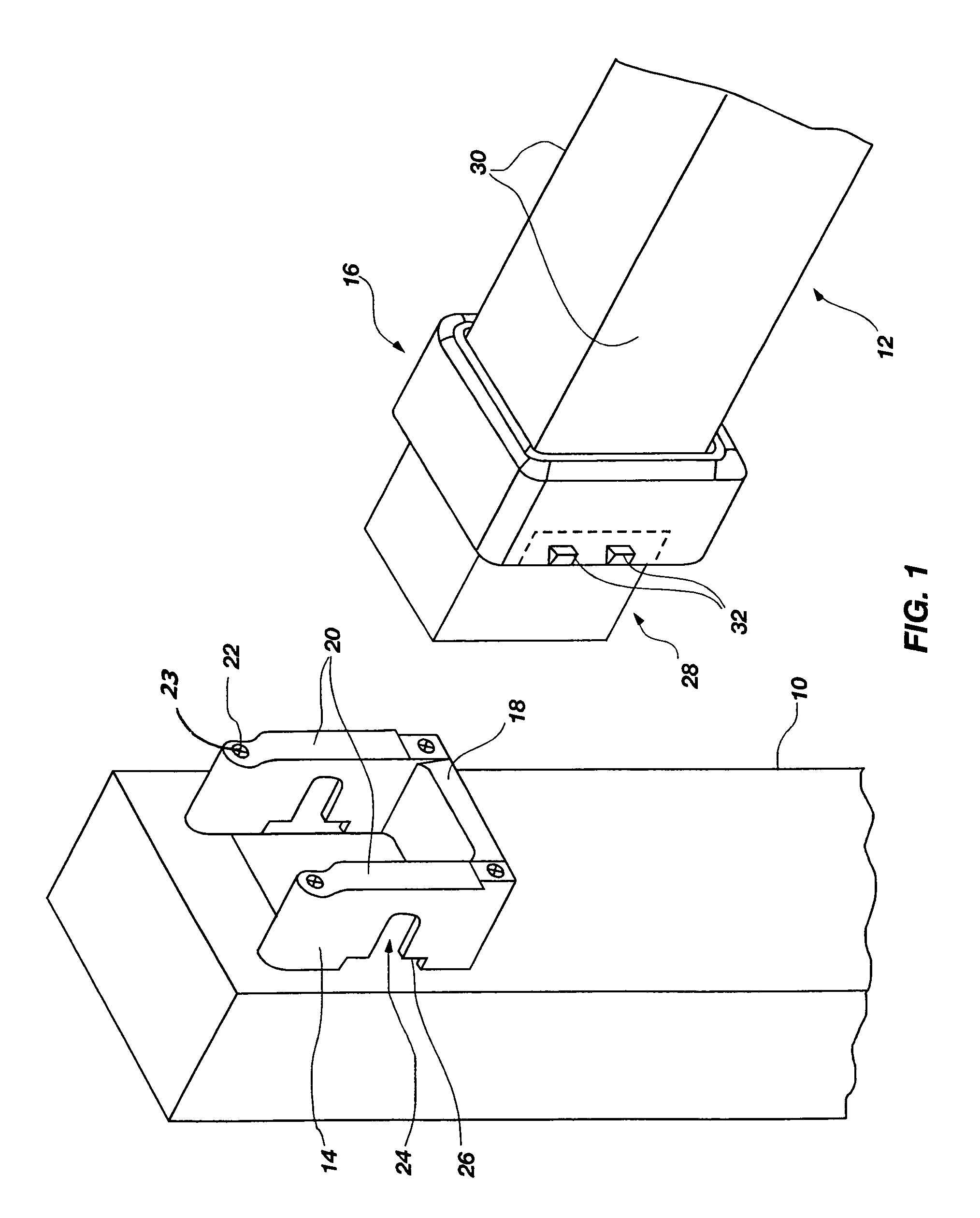 Rail bracket mounting system with locking pin