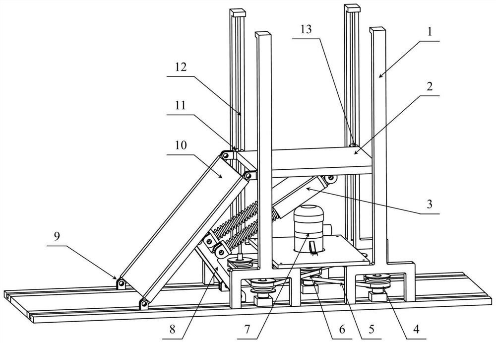 Height-and-angle-adjustable double-slider slope experiment table