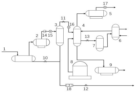 Complex iron desulfurization technological process suitable for sulfur-containing shale oil associated gas