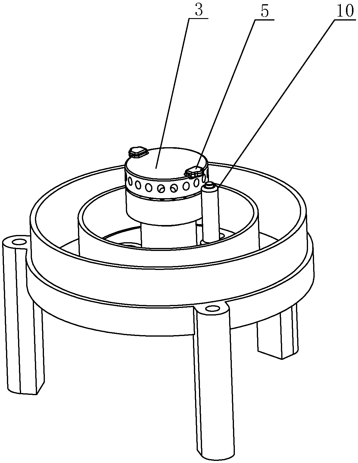 Double-mixing double-oxygenation burner with positioning ignition and flame-stabilizing structure and manufacturing method thereof