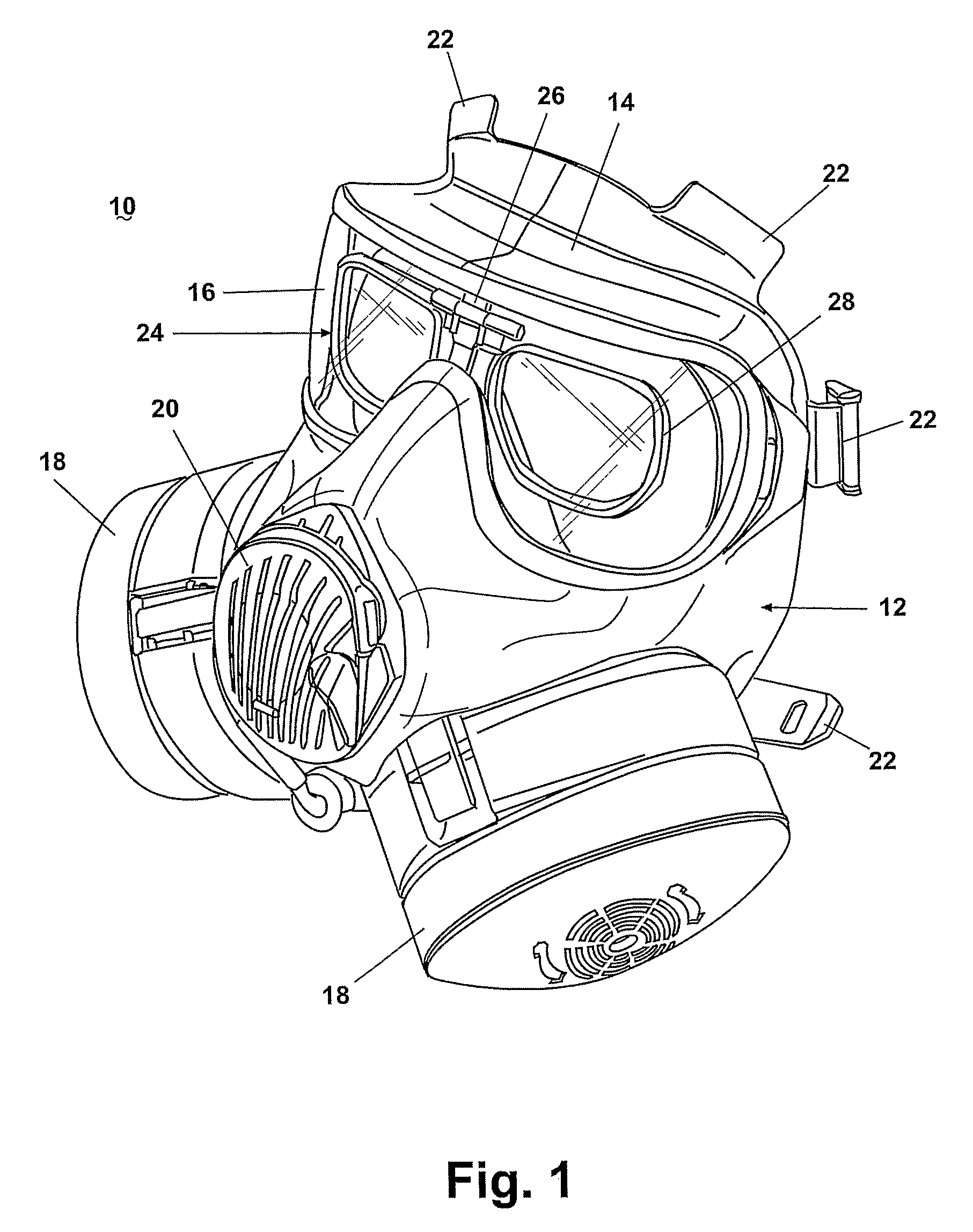 Respirator Mask with Corrective Lens Frame Assemble