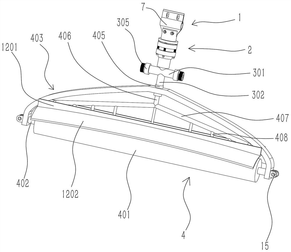 A formwork trolley release agent brushing device and working method