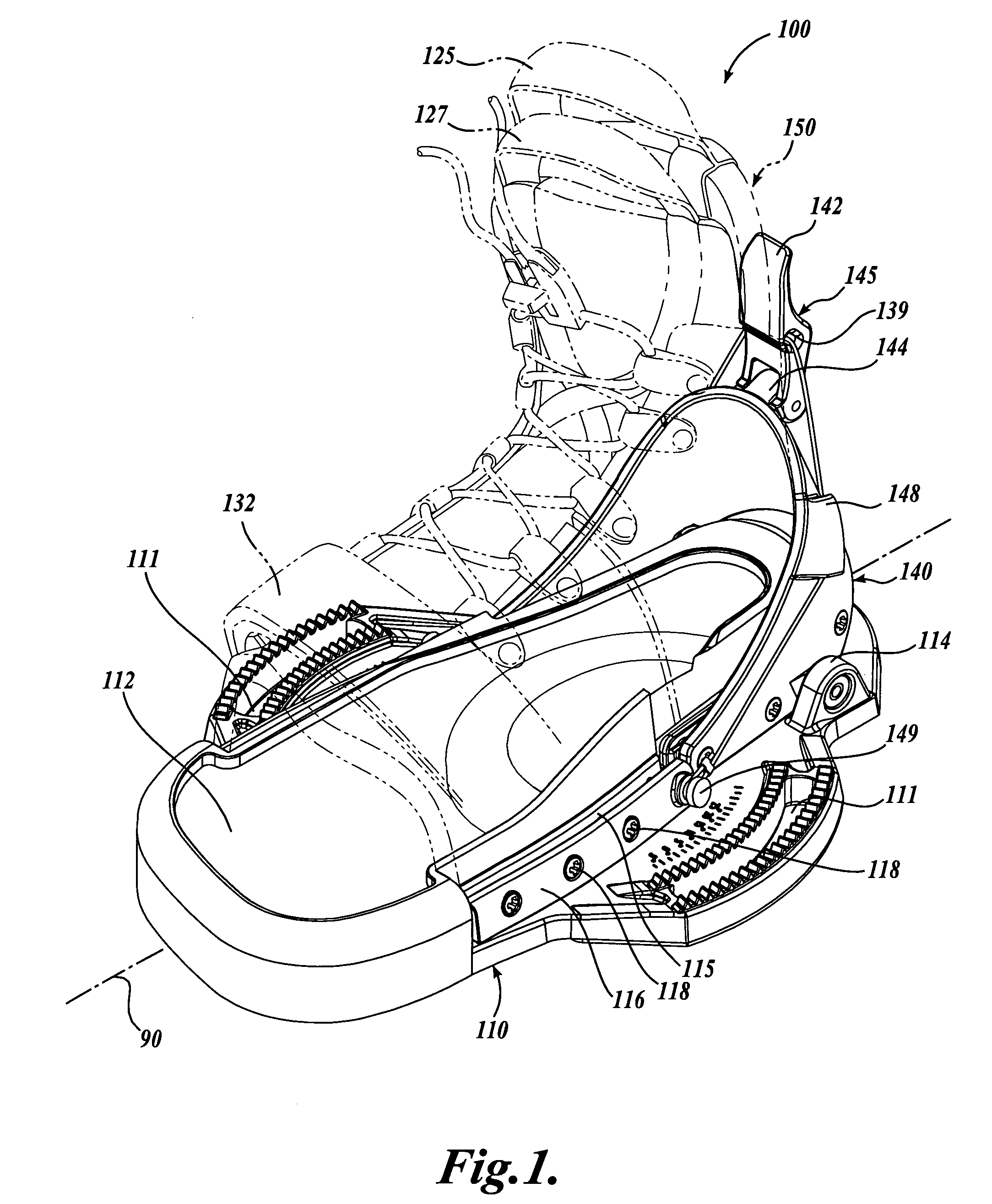 Binding for water sports boards