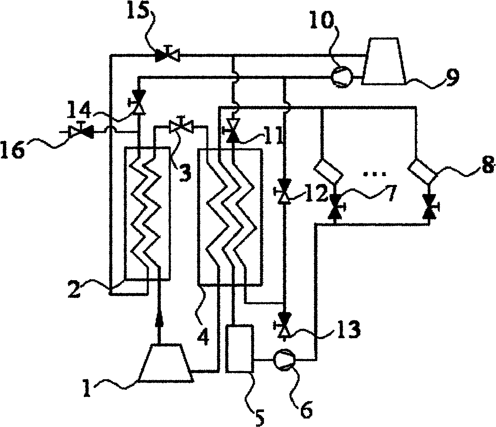 Water-cooled energy-saving machine room air conditioning system