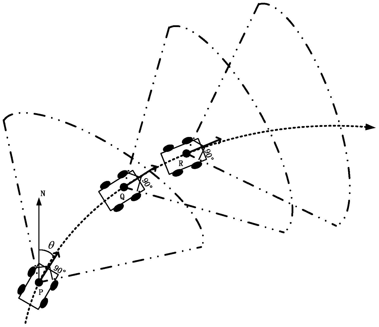 GNSS (Global Navigation Satellite System) ground operation path dynamic planning and navigation method based on forklift load monitoring