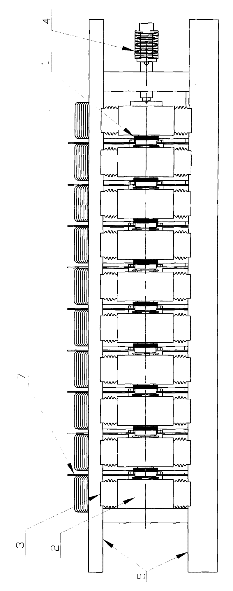 High pressure and high power series thyristor self-cold and hot pipe radiator unit and method therefor