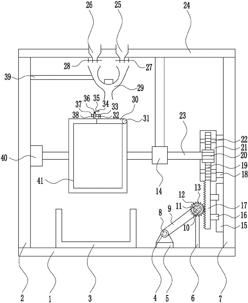 High-efficient blister package material mixing device