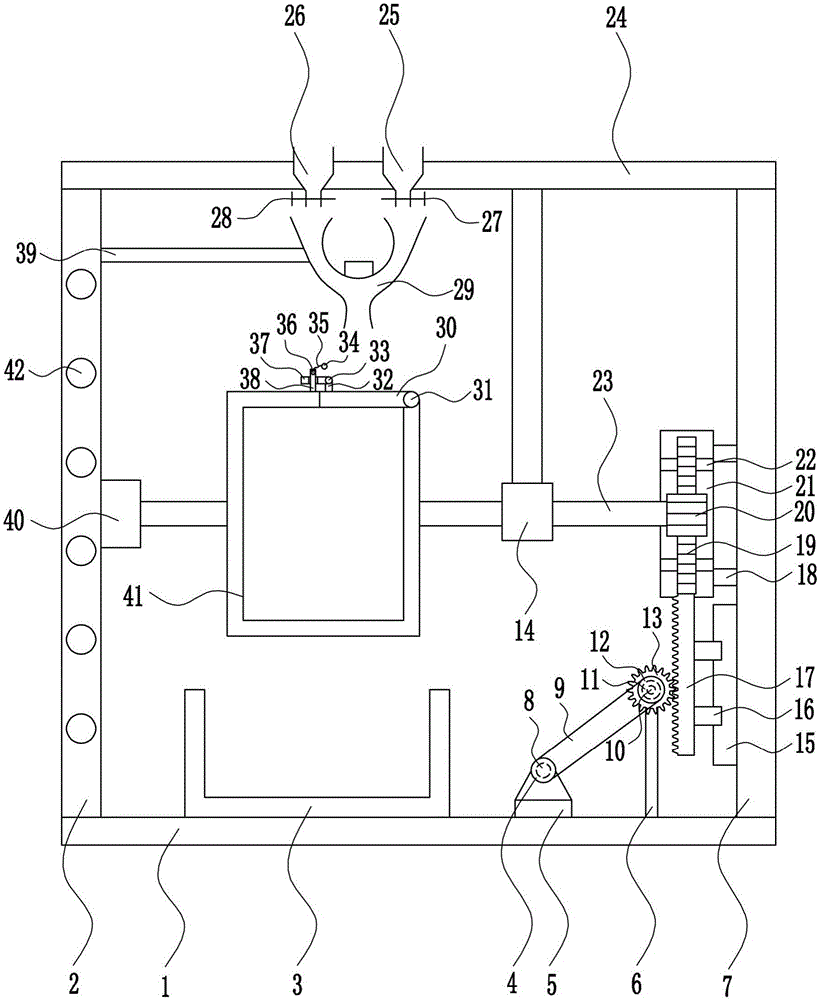 High-efficient blister package material mixing device